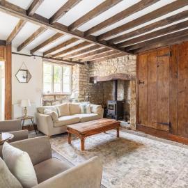 Beamed Cottage in Broadwindsor, Wood Burner