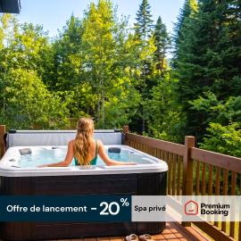 41 Les Jumelles with Private Spa, Garden & BBQ, nature escape, מלון בValcartier Station