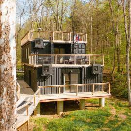 Unique Container Retreat with Creek Villa