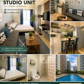216 T3 Atrial Iloilo Pool View Comfy Central w Free Pool Access, hotel in Iloilo City