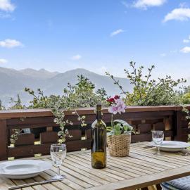 Charmant studio avec superbe vue et balcon