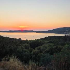 Vue d'exception entre mer, piscine et maquis- Appartement climatisé tout confort