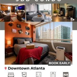 Downtown Atlanta 3BR Condo Pool Access Near Stadium & Arena