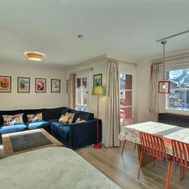 Arc 1950, Appartement 4 chambres, 8 pers, Vue Montagne, Sauna, Hammam, Jacuzzi, salle de fitness, Piscine extérieure chauffée