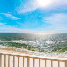 Inviting Gulf-front condo In Perdido Key with waterfront pool hot tub and oceanfront balcony