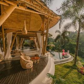 Bamboo Villa with Amazing mount agung view