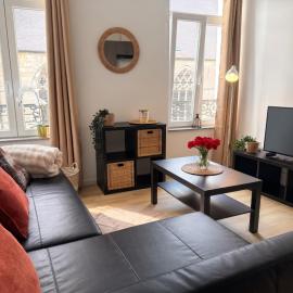 Bright apartment in the heart of Chimay, 40 m² with view