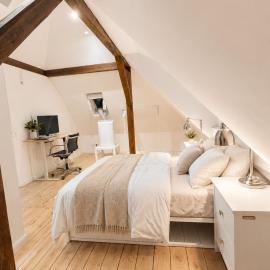 Bedroom with free parking