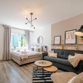 Design-Apartment für 6 nahe Schalke & City