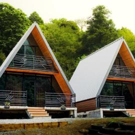Luxury A-Frame, River-View, Near Batumi, Surrounded by Beautiful Mountains and forests