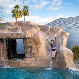 Water Slide, Cave Hot Tub, Game Room and Heated Pool