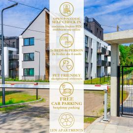 Len Apartments One Gdańsk Sobieszewo Baltic Line blisko morza na Wyspie Sobieszewskiej dla rodzin przyjazny zwierzętom z tarasem