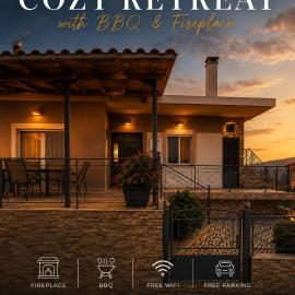 Cozy Retreat with Fireplace & BBQ