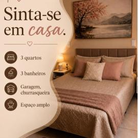 Recanto Sossego Wi-Fi 3 quartos 3 banheiros 2 chuveiros Espaço amplo churrasqueira