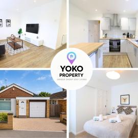 Detached Bungalow I Sleeps 7 I Driveway Parking I Excellent Location I Fast WiFi I Self-Check-In I By Yoko Property, hotel in Northampton