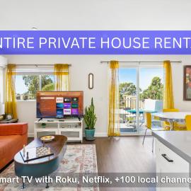 Entire Private House with Balcony Views, 10-mins to San Diego Gaslamp, Downtown, 3 Bedrooms 3 Bathrooms, Available Now
