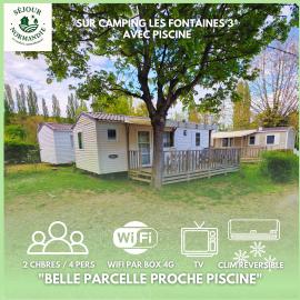 Séjour Normandie - Mobilhome premium 2ch-4p avec clim-WiFi-TV dans l'Eure - 308
