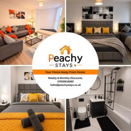 Stylish 2Bed Apartment, Sleeps 8, 2 King beds, 2 singles And A Sofa Bed, Near Anfield Stadium, 14MinFromCity, Smart Tv, Parking, Perfect for Tourists, Business & Business Stays, Short And Long Stays Welcome With Discounts Available At Peachy Stays