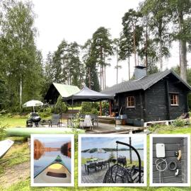 Perhemökki, sauna ja vierasmaja, sähköauton lataus, khách sạn ở Lahdenvainio