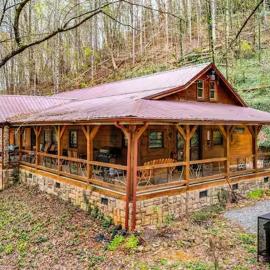 The Skinners Cabin Hot Tub Fireplace Grill, hotel em Townsend
