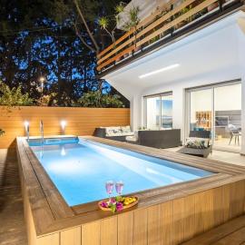 Apartment in a villa with a private pool
