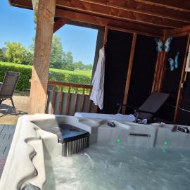Dalerheugte Drenthe Vakantiehuisje Wellness 4 met jacuzzi, prachtig uitzicht en twee slaapkamers, hotell i Dalerveen
