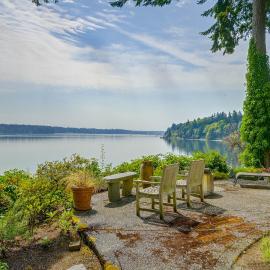 Charming Waterfront Home with Mt Rainier View