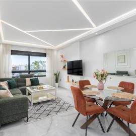 Seaview 2BR Apt Near Beach, AC, Pool, Balcony