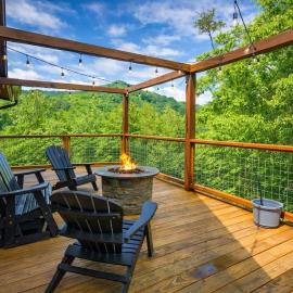 Luxury Cabin with Private Waterfall & Hot Tub