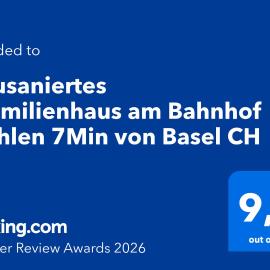 Neusaniertes 3Familienhaus am Bahnhof Wyhlen 7Min von Basel CH