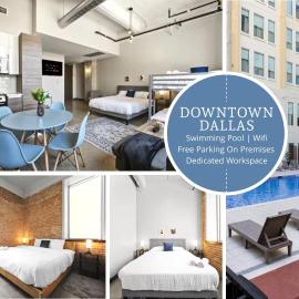 Dallas Downtown Pool Retreat with In-Unit Laundry