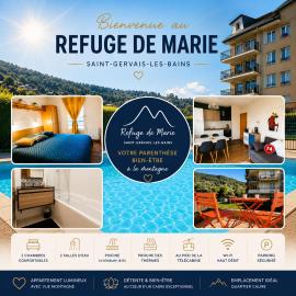 Appartement avec piscine & jardin pied de la télécabine
