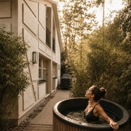 Rothenburg ob der Tauber में, होटल TauberChalet I Boutique Private Spa Ferienhaus I Slow Mornings I Warm Water I Quiet Luxury