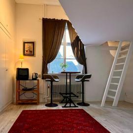 Unique cozy 1-bedroom loft in Smedjebacken's best location – hotel w mieście Smedjebacken