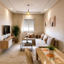 Appartement cosy 2 min aéroport Marrakech 2 chambres bien équipé