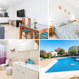 Spain Breaks - 2 bed family apartment Benalmádena with pool, Airco, WiFi