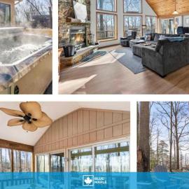 Cabin w hot tub, fire pit & deck โรงแรมในHedgesville