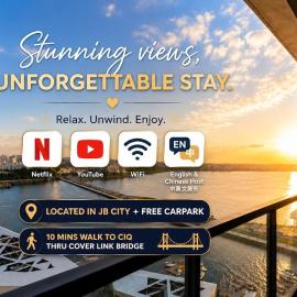 R&F Seaview Guest Favourite Near SG CIQ 2BR: Johor Bahru şehrinde bir otel