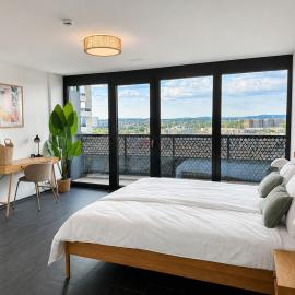 Skyline Apartment Zürich mit Eckterrasse