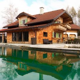 Luxury Chalet with Swimming Pond Nature Escape Upper Austria