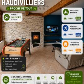 Maison à colombages 1 - situé à 15min de l'aéroport Paris-Beauvais – hotel w mieście Haudivillers