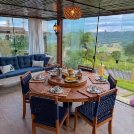 Chalé com 3 quartos, com terraço externo com vista em Bananeiras