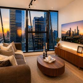 Heart of Melb CBD -Luxe 2Bed 2Bath Collins St Apartment - Great Views
