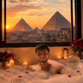 panorama pyramids and jacuzzi, hotel u gradu Giza
