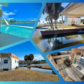 Tiny House on the Water - Kayaks - Lake - Pool - Farm, hotel em Douglas