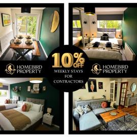 2 Large Bedroom House By Homebird Property Management Short Lets & Serviced Accommodation Leeds With Private Parking & Garden