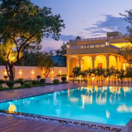 StayVista at Raila Bagh with Pool, Mountain View