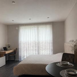 Klaipėda में, होटल "Harmony Stay Studio" Self check-in - Workspace - Parking - Coffee & tea - Suitable for business travel