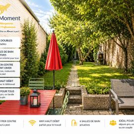 Le Repaire des 12- Hypercentre, jardin, idéal groupe, 5 chambres 5 salles de bain