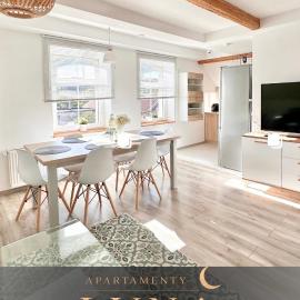 LUNA apartamenty - klimatyczny apartament nr 8 z widokiem na poddaszu - Góry Sowie - Jezioro